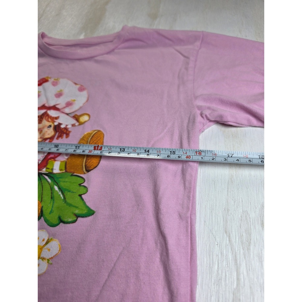 Strawberry Shortcake Pink Graphic T-Shirt Kids Large 10/12 Vintage Style Retro - Picture 4 of 5